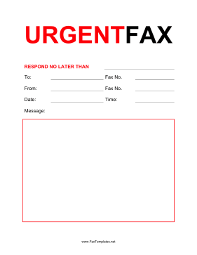 Urgent Fax Red Template