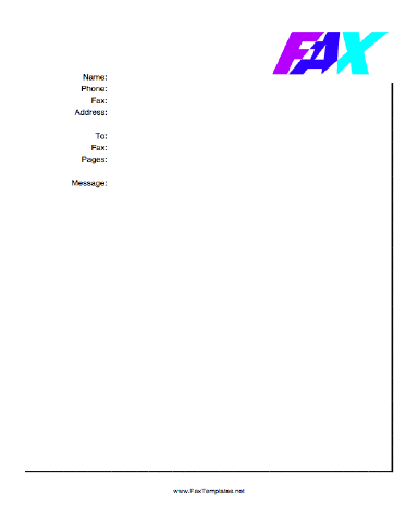 Vibrant Fax Template