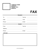 Company Logo Fax Template