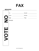 Vote No Fax Template
