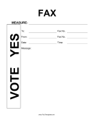 Vote Yes Fax Template