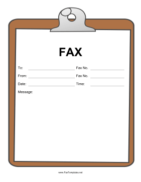 Clipboard Fax Template