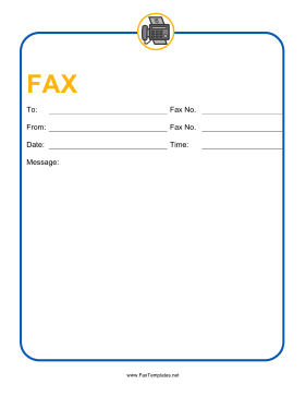 Color Icon Fax Template