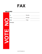 Color Vote No Fax Template